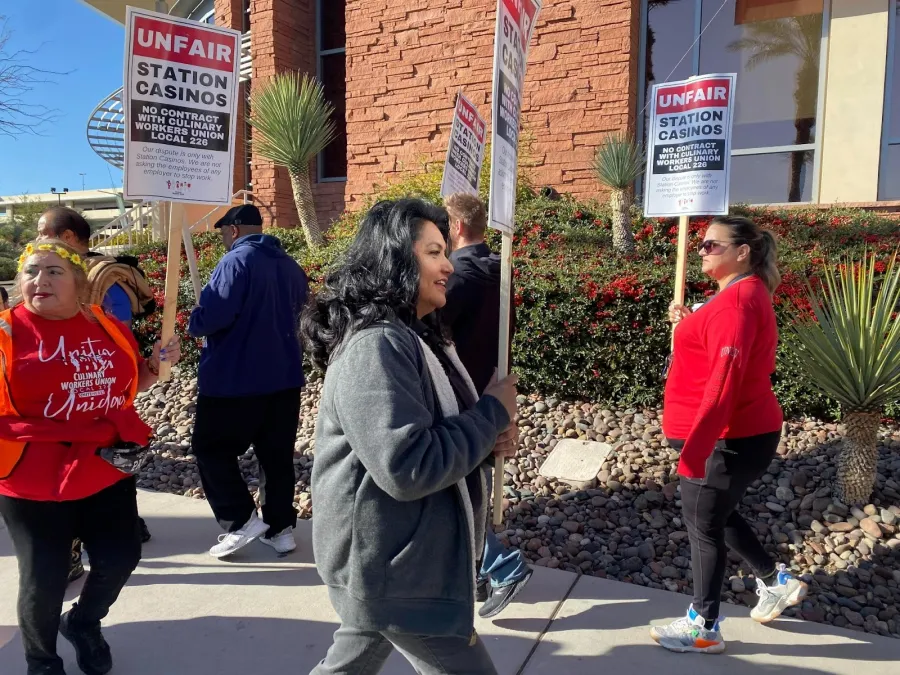 Susie protesting with Culinary 226